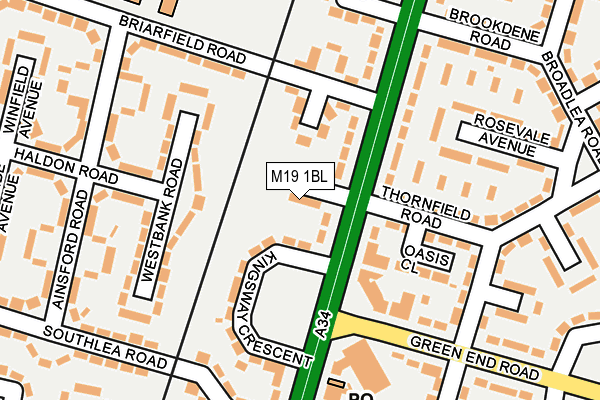 M19 1BL map - OS OpenMap – Local (Ordnance Survey) M19 1BL map - OS OpenMap – Local (Ordnance Survey)