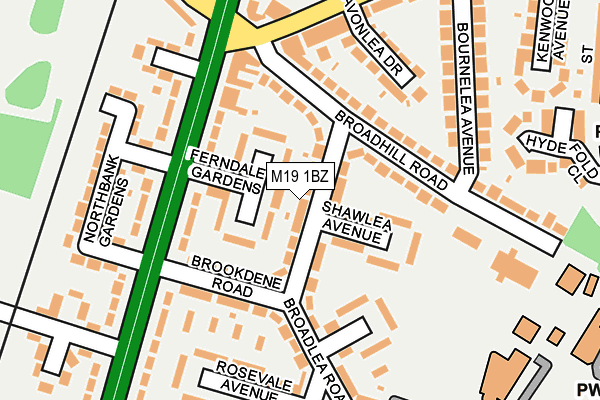 M19 1BZ map - OS OpenMap – Local (Ordnance Survey) M19 1BZ map - OS OpenMap – Local (Ordnance Survey)