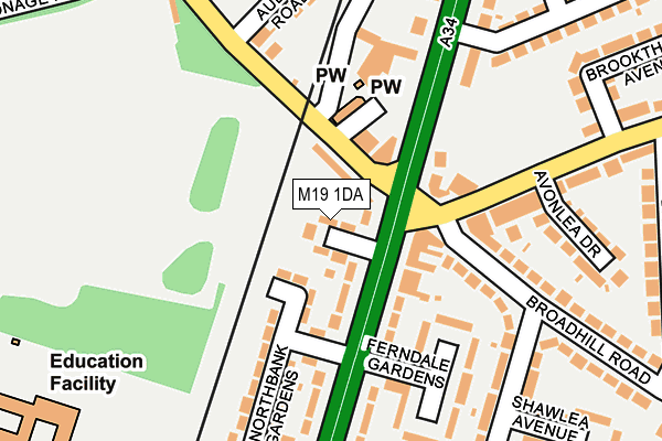 M19 1DA map - OS OpenMap – Local (Ordnance Survey) M19 1DA map - OS OpenMap – Local (Ordnance Survey)