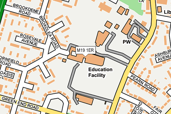 M19 1ER map - OS OpenMap – Local (Ordnance Survey) M19 1ER map - OS OpenMap – Local (Ordnance Survey)