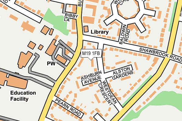 M19 1FB map - OS OpenMap – Local (Ordnance Survey) M19 1FB map - OS OpenMap – Local (Ordnance Survey)