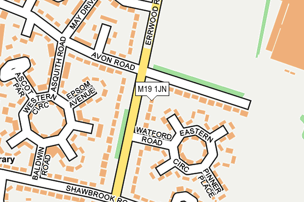 M19 1JN map - OS OpenMap – Local (Ordnance Survey) M19 1JN map - OS OpenMap – Local (Ordnance Survey)