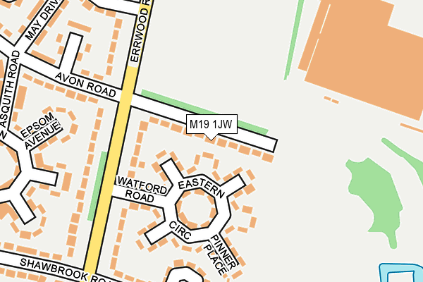M19 1JW map - OS OpenMap – Local (Ordnance Survey) M19 1JW map - OS OpenMap – Local (Ordnance Survey)