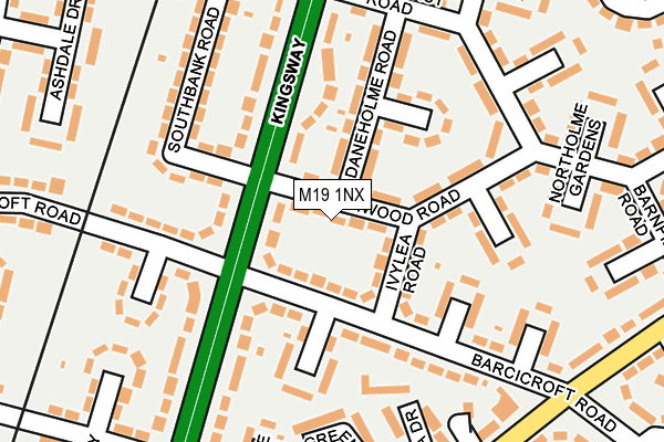 M19 1NX map - OS OpenMap – Local (Ordnance Survey) M19 1NX map - OS OpenMap – Local (Ordnance Survey)