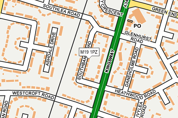 M19 1PZ map - OS OpenMap – Local (Ordnance Survey) M19 1PZ map - OS OpenMap – Local (Ordnance Survey)