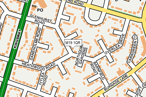M19 1QR map - OS OpenMap – Local (Ordnance Survey) M19 1QR map - OS OpenMap – Local (Ordnance Survey)