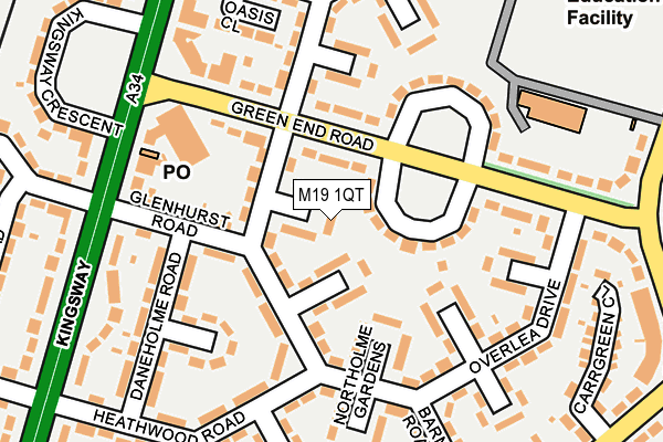 M19 1QT map - OS OpenMap – Local (Ordnance Survey) M19 1QT map - OS OpenMap – Local (Ordnance Survey)