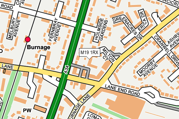 M19 1RX map - OS OpenMap – Local (Ordnance Survey) M19 1RX map - OS OpenMap – Local (Ordnance Survey)