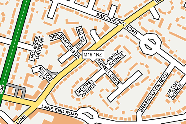 M19 1RZ map - OS OpenMap – Local (Ordnance Survey) M19 1RZ map - OS OpenMap – Local (Ordnance Survey)