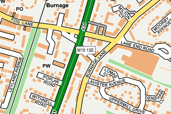 M19 1SE map - OS OpenMap – Local (Ordnance Survey) M19 1SE map - OS OpenMap – Local (Ordnance Survey)