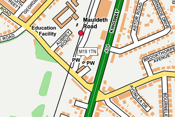 M19 1TN map - OS OpenMap – Local (Ordnance Survey) M19 1TN map - OS OpenMap – Local (Ordnance Survey)