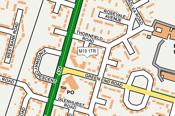 M19 1TR map - OS OpenMap – Local (Ordnance Survey) M19 1TR map - OS OpenMap – Local (Ordnance Survey)
