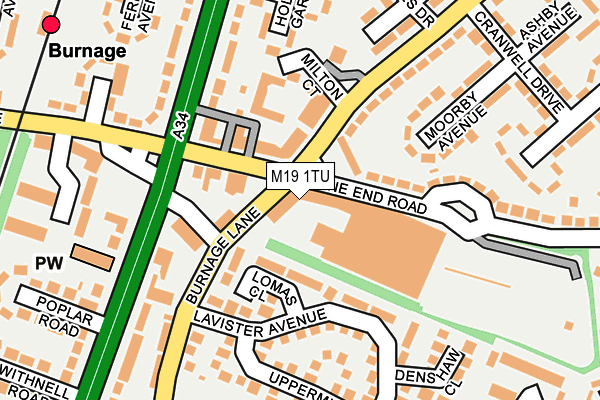 M19 1TU map - OS OpenMap – Local (Ordnance Survey) M19 1TU map - OS OpenMap – Local (Ordnance Survey)