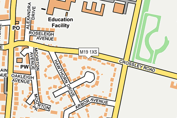 M19 1XS map - OS OpenMap – Local (Ordnance Survey) M19 1XS map - OS OpenMap – Local (Ordnance Survey)