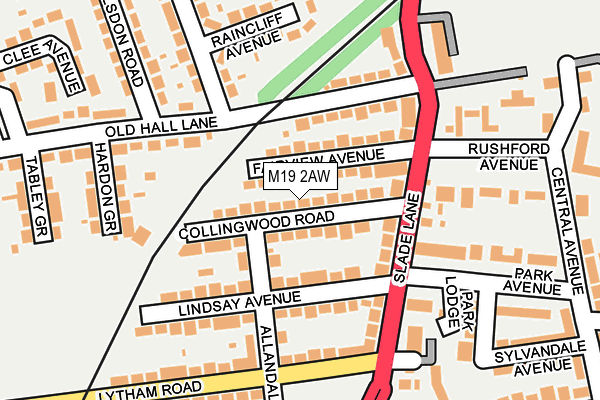 M19 2AW map - OS OpenMap – Local (Ordnance Survey) M19 2AW map - OS OpenMap – Local (Ordnance Survey)