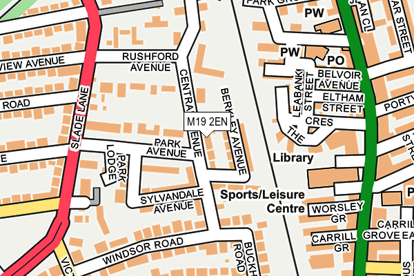 M19 2EN map - OS OpenMap – Local (Ordnance Survey) M19 2EN map - OS OpenMap – Local (Ordnance Survey)