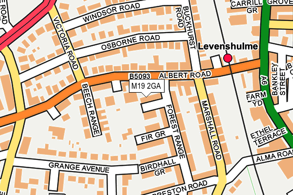 M19 2GA map - OS OpenMap – Local (Ordnance Survey) M19 2GA map - OS OpenMap – Local (Ordnance Survey)