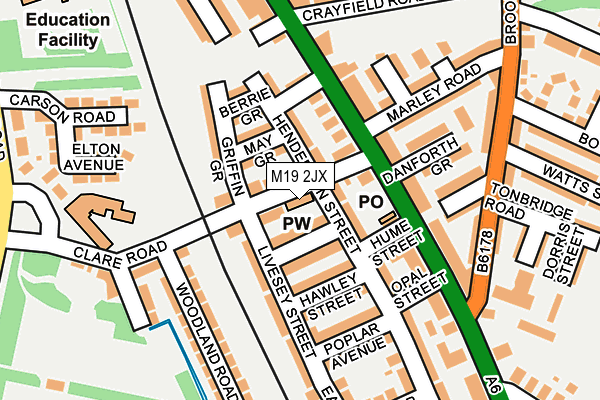 M19 2JX map - OS OpenMap – Local (Ordnance Survey) M19 2JX map - OS OpenMap – Local (Ordnance Survey)