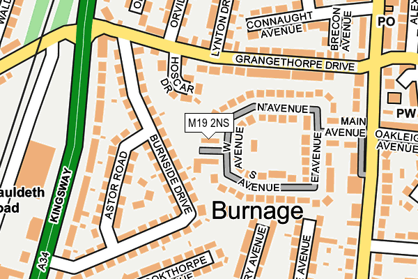 M19 2NS map - OS OpenMap – Local (Ordnance Survey) M19 2NS map - OS OpenMap – Local (Ordnance Survey)