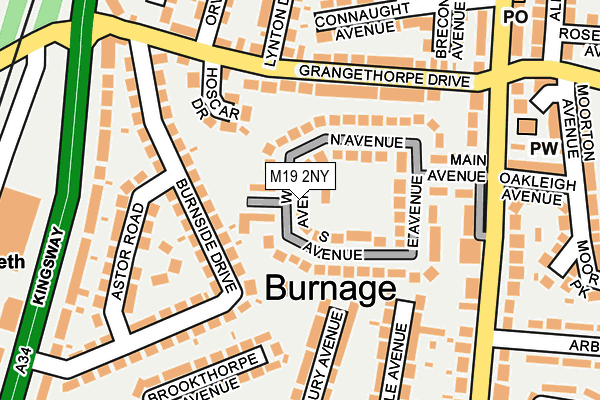 M19 2NY map - OS OpenMap – Local (Ordnance Survey) M19 2NY map - OS OpenMap – Local (Ordnance Survey)