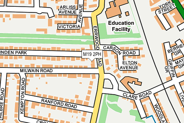 M19 2PH map - OS OpenMap – Local (Ordnance Survey) M19 2PH map - OS OpenMap – Local (Ordnance Survey)