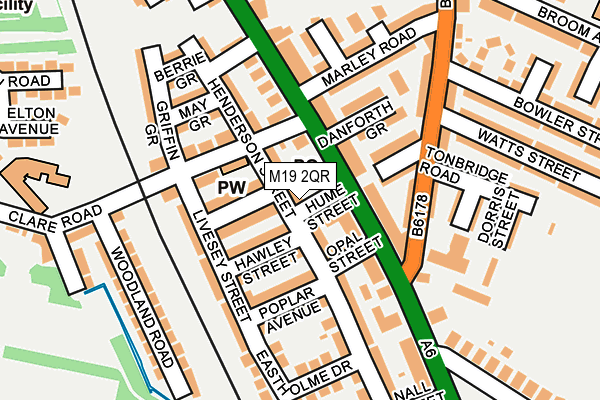 M19 2QR map - OS OpenMap – Local (Ordnance Survey) M19 2QR map - OS OpenMap – Local (Ordnance Survey)