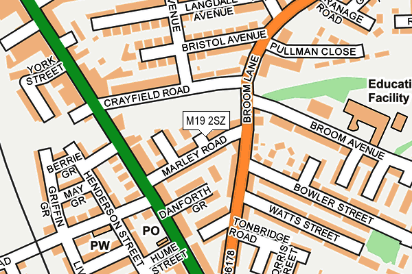 M19 2SZ map - OS OpenMap – Local (Ordnance Survey) M19 2SZ map - OS OpenMap – Local (Ordnance Survey)