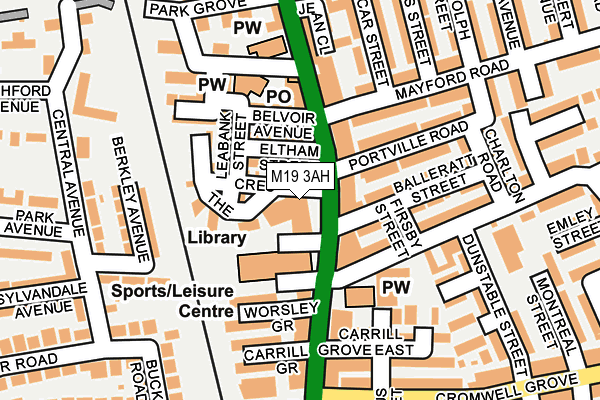 M19 3AH map - OS OpenMap – Local (Ordnance Survey) M19 3AH map - OS OpenMap – Local (Ordnance Survey)