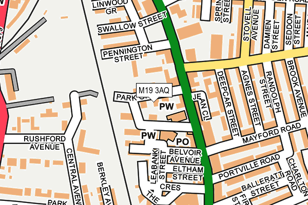 M19 3AQ map - OS OpenMap – Local (Ordnance Survey) M19 3AQ map - OS OpenMap – Local (Ordnance Survey)