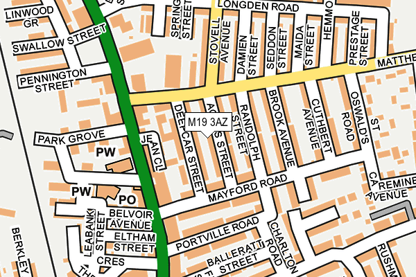 M19 3AZ map - OS OpenMap – Local (Ordnance Survey) M19 3AZ map - OS OpenMap – Local (Ordnance Survey)