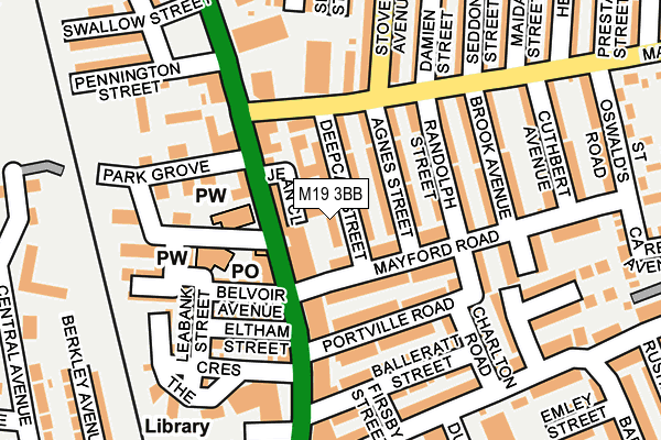 M19 3BB map - OS OpenMap – Local (Ordnance Survey) M19 3BB map - OS OpenMap – Local (Ordnance Survey)