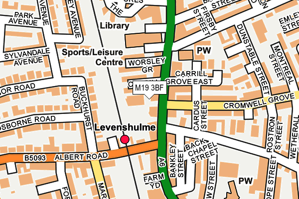 M19 3BF map - OS OpenMap – Local (Ordnance Survey) M19 3BF map - OS OpenMap – Local (Ordnance Survey)