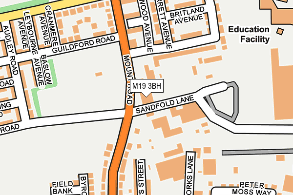 M19 3BH map - OS OpenMap – Local (Ordnance Survey) M19 3BH map - OS OpenMap – Local (Ordnance Survey)
