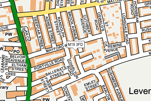 M19 3FD map - OS OpenMap – Local (Ordnance Survey) M19 3FD map - OS OpenMap – Local (Ordnance Survey)