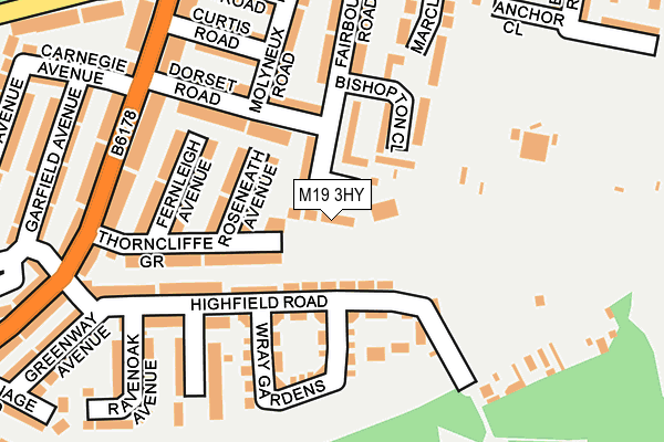 M19 3HY map - OS OpenMap – Local (Ordnance Survey) M19 3HY map - OS OpenMap – Local (Ordnance Survey)