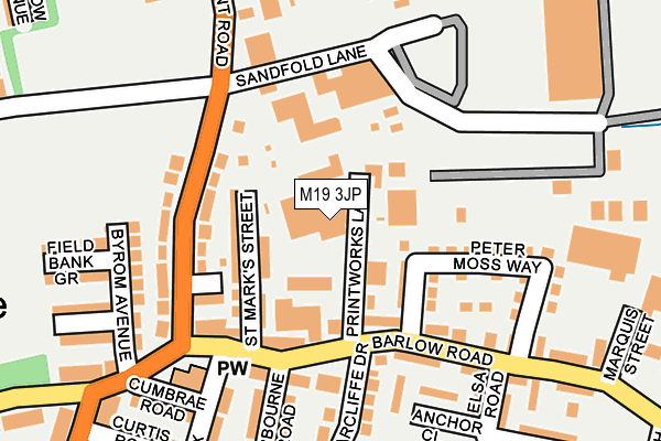 M19 3JP map - OS OpenMap – Local (Ordnance Survey) M19 3JP map - OS OpenMap – Local (Ordnance Survey)