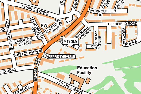 M19 3LG map - OS OpenMap – Local (Ordnance Survey) M19 3LG map - OS OpenMap – Local (Ordnance Survey)