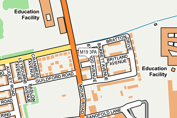 M19 3PA map - OS OpenMap – Local (Ordnance Survey) M19 3PA map - OS OpenMap – Local (Ordnance Survey)