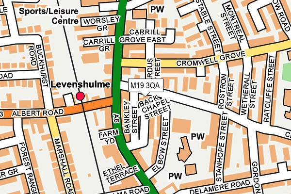 M19 3QA map - OS OpenMap – Local (Ordnance Survey) M19 3QA map - OS OpenMap – Local (Ordnance Survey)