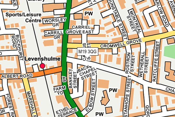 M19 3QG map - OS OpenMap – Local (Ordnance Survey) M19 3QG map - OS OpenMap – Local (Ordnance Survey)