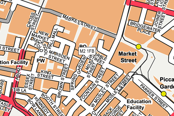 M2 1FB map - OS OpenMap – Local (Ordnance Survey) M2 1FB map - OS OpenMap – Local (Ordnance Survey)