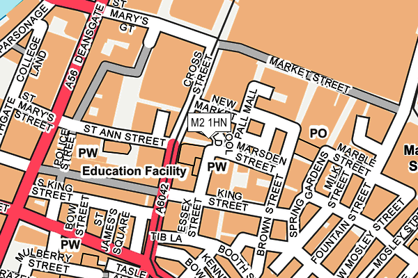 M2 1HN map - OS OpenMap – Local (Ordnance Survey)
