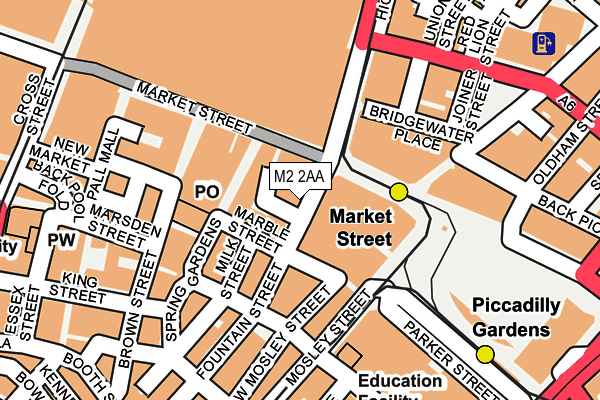 M2 2AA map - OS OpenMap – Local (Ordnance Survey)