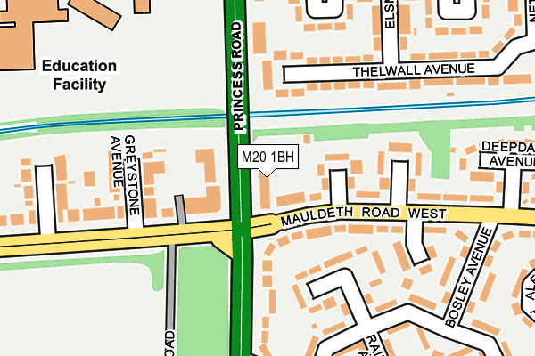 M20 1BH map - OS OpenMap – Local (Ordnance Survey) M20 1BH map - OS OpenMap – Local (Ordnance Survey)