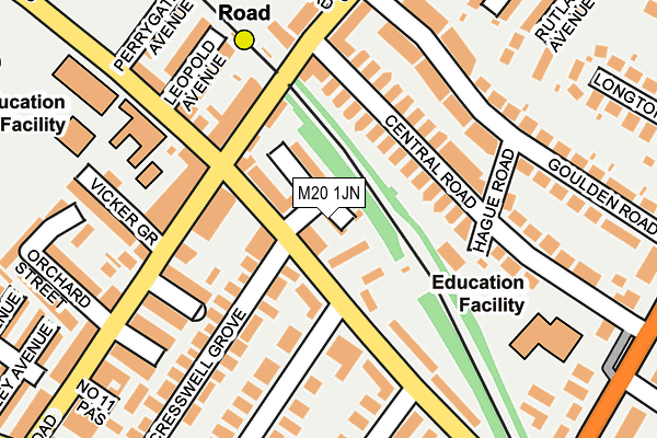 M20 1JN map - OS OpenMap – Local (Ordnance Survey) M20 1JN map - OS OpenMap – Local (Ordnance Survey)