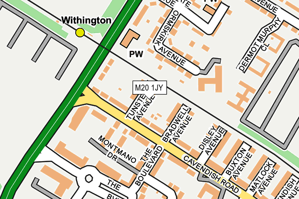 M20 1JY map - OS OpenMap – Local (Ordnance Survey) M20 1JY map - OS OpenMap – Local (Ordnance Survey)