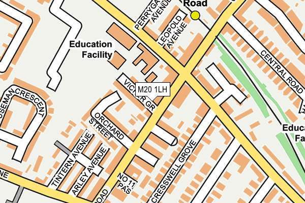 M20 1LH map - OS OpenMap – Local (Ordnance Survey) M20 1LH map - OS OpenMap – Local (Ordnance Survey)