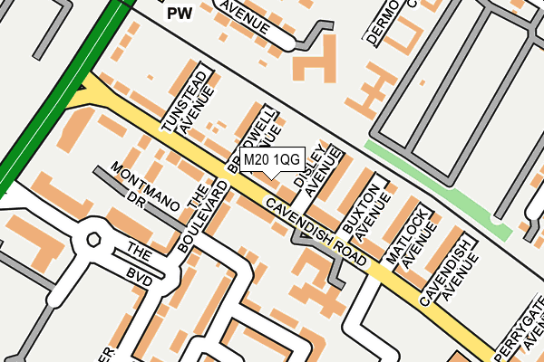 M20 1QG map - OS OpenMap – Local (Ordnance Survey) M20 1QG map - OS OpenMap – Local (Ordnance Survey)