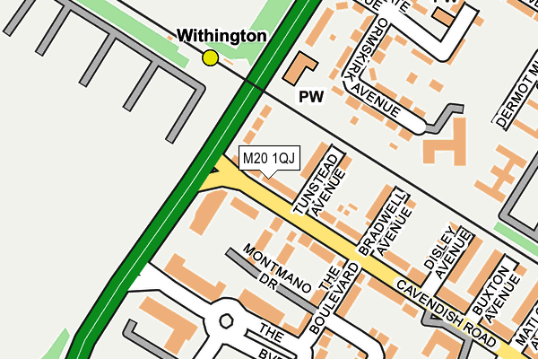 M20 1QJ map - OS OpenMap – Local (Ordnance Survey) M20 1QJ map - OS OpenMap – Local (Ordnance Survey)