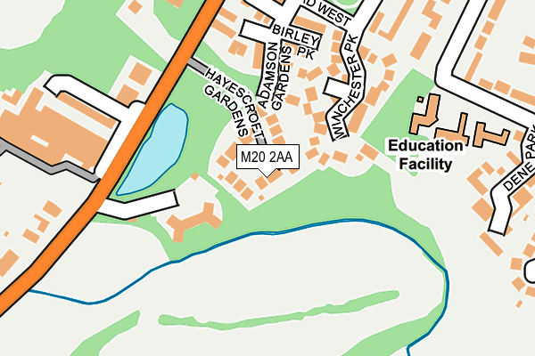 M20 2AA map - OS OpenMap – Local (Ordnance Survey) M20 2AA map - OS OpenMap – Local (Ordnance Survey)